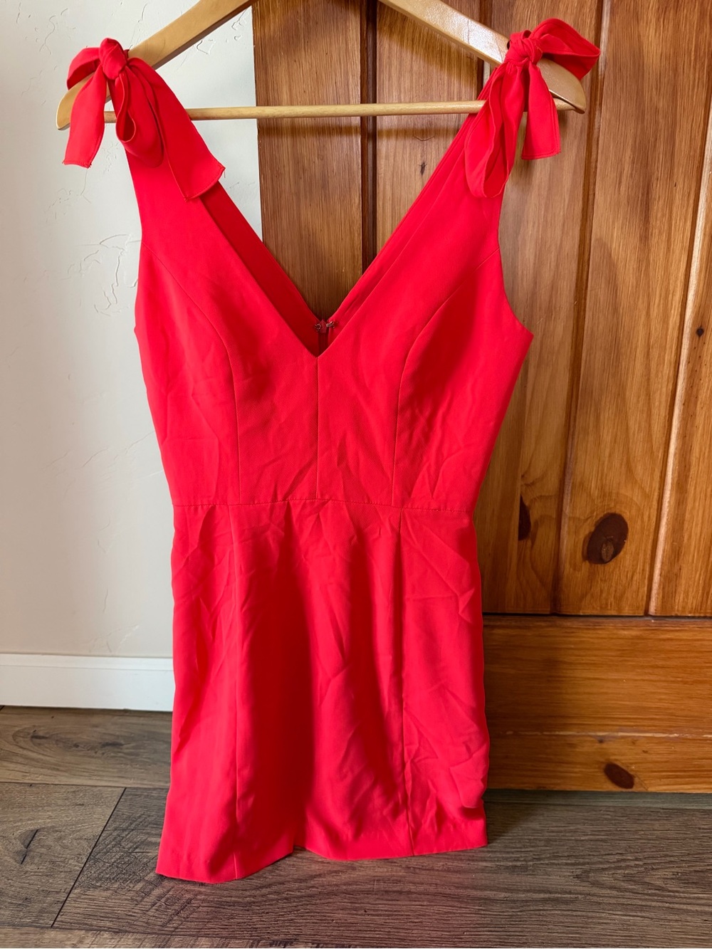 Amanda Uprichard Red Tie-Shoulder Mini Dress – Size XS, Like New
